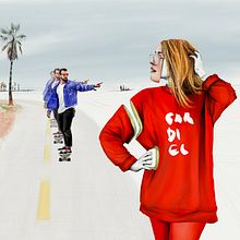 Cruce de miradas. Un progetto di Illustrazione tradizionale, Illustrazione digitale, Disegno e Disegno digitale di Ana Cardiel - 21.08.2021