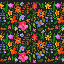My project in Vibrant Floral Patterns with Watercolors course. Traditional illustration, Pattern Design, Watercolor Painting, and Botanical Illustration project by Priscilla Basilio - 08.16.2021
