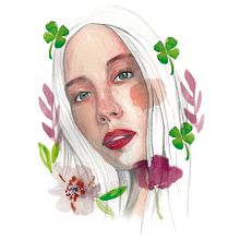 Mi Proyecto del curso: Retrato ilustrado en acuarela. Traditional illustration, Fine Arts, Painting, Drawing, Watercolor Painting, Portrait Drawing, and Artistic Drawing project by Yocelyn Bugueño Patiño - 08.22.2021