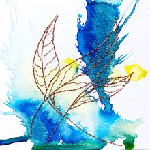 Embroidery and Watercolor. Een project van Textiel, Borduurwerk, Craft, Papercraft y Aquarelschilderen van Sara Pastrana (Flourishing Fibers) - 23.08.2021