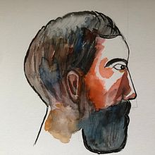 Mi projecto . Un progetto di Pittura, Pittura ad acquerello, Disegno di ritratti e Sketchbook di dannyboy2021 - 23.08.2021