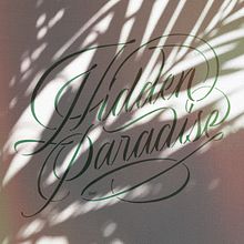 Hidden Paradise. Lettering digital, e Design gráfico projeto de Rafa Miguel // HUESO - 23.08.2021