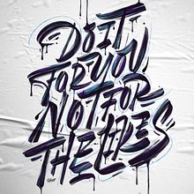 Do it for you, not for the likes.. Lettering, H, Lettering, e Design gráfico projeto de Rafa Miguel // HUESO - 23.08.2021