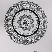 Meu projeto do curso: Mandala Iniciante. Projekt z dziedziny  R, sunek,  R i sunek atramentem użytkownika Maria Clara Diab - 24.08.2021