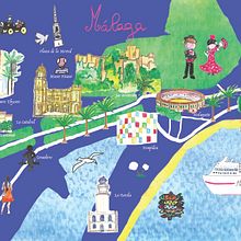 Mi Proyecto del curso: Creación de mapas ilustrados: refleja la esencia de la ciudad. Projekt z dziedziny Tradycyjna ilustracja, Infografika,  Rysunek, Ilustracja cyfrowa,  Rysunek artystyczny i Malarstwo cyfrowe użytkownika luluprini - 13.08.2021