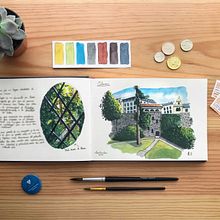 Mi Proyecto del curso: Cuaderno de viaje en acuarela. Un progetto di Illustrazione tradizionale, Pittura ad acquerello, Illustrazione architettonica e Sketchbook di Elena Garduño - 22.08.2021