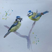 My project in Artistic Watercolor Techniques for Illustrating Birds course. Traditional illustration, Watercolor Painting, Realistic Drawing, and Naturalistic Illustration project by josephinetanton - 08.25.2021