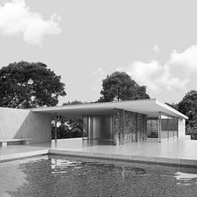 Modelado Pabellón Barcelona por Julián Mengibar. Un proyecto de 3D, Arquitectura, Modelado 3D y Arquitectura digital de Julián Mengibar Parrilla - 25.08.2021