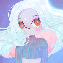 Primeira menina de inverno. Ilustração tradicional projeto de Brenda Bossato - 23.08.2021