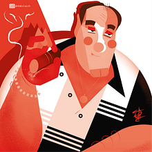 James Gandolfini - Tony Soprano - Ilustracion Vectorial. Un proyecto de Ilustración tradicional, Ilustración digital, Ilustración vectorial, Ilustración editorial, Dibujo de Retrato, Dibujo, Dibujo digital y Dibujo artístico de Calone - 07.08.2021