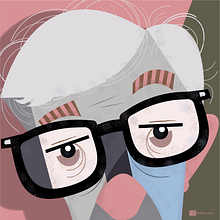Woody Allen - ilustracion Geometrica Vectorial #illustration. Un proyecto de Ilustración tradicional, Ilustración vectorial, Dibujo de Retrato, Ilustración editorial, Dibujo digital, Ilustración digital y Dibujo de Calone - 16.08.2021