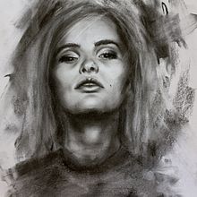 My project in Artistic Charcoal Portraiture: Creating Atmosphere course. Projekt z dziedziny Trad, c, jna ilustracja,  Sztuki piękne,  R, sunek, Portret, R, sunek realist, czn,  R, sunek art, st i czn użytkownika Adela Benesova - 25.01.2022