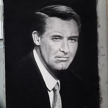 Portrait of Cary Grant . Drawing project by Sue Sumner - 08.25.2021