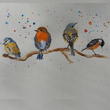Mi Proyecto del curso: Acuarela artística para ilustración de aves. Ilustração tradicional, Pintura em aquarela, Desenho realista e Ilustração naturalista projeto de María Lisazo - 25.08.2021