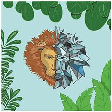 Lion. Un progetto di Design, Illustrazione tradizionale, Illustrazione vettoriale e Design di poster  di Veronika - 26.08.2021