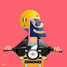 Enjoy The Ride - El otro lado -  Ilustracion Geometrica Vectorial. Un proyecto de Ilustración tradicional, Dibujo, Ilustración vectorial, Ilustración digital y Concept Art de Calone - 26.08.2021