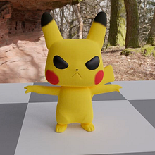 Pikachu. 3D Modeling, 3D, 3D Character Design, and Sculpture project by César Ureña - 07.13.2021
