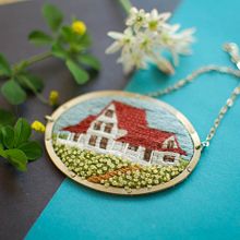 Paisajes. Design, Embroider, Jewelr, Design, Arts, and Crafts project by Pimienta Joyería - 08.26.2021