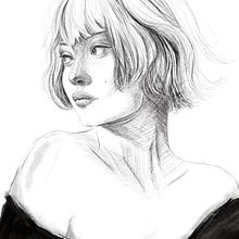 My project in Illustrated Portraits with Procreate course. Projekt z dziedziny Trad, c, jna ilustracja, Grafika wektorowa, Ilustracja c, frowa i Portret użytkownika Adela Benesova - 29.08.2021