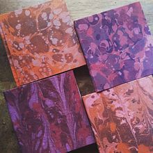 Mi Proyecto del curso: Introducción al marmoleado textil. Fine Arts, Fashion Design, DIY, Textile D, eing, Bookbinding, Arts, and Crafts project by olga leiva - 08.22.2021