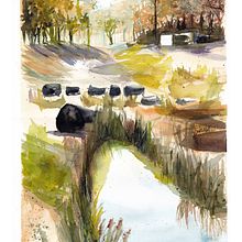 My project in Natural Landscapes in Watercolor course. Fine Arts, Painting, and Watercolor Painting project by Judith van Rijswijk - 08.27.2021