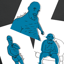 Summer Doodles (Baby Blue). Traditional illustration, Digital Illustration, and Fine Arts project by Antonio Fernández San Emeterio - 08.27.2021