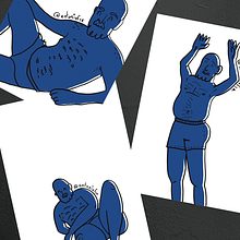 Summer Doodles (Dark blue). Traditional illustration, Digital Illustration, and Street Art project by Antonio Fernández San Emeterio - 08.27.2021