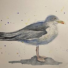 Mein Kursprojekt: Illustriere Vögel mit expressiven Aquarelltechniken. Traditional illustration, Watercolor Painting, Realistic Drawing, and Naturalistic Illustration project by ernstsonja - 08.27.2021