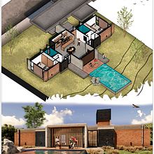 Mi Proyecto del curso: Ilustración digital de proyectos arquitectónicos . Arhitectură, Arhitectură peisagistică, Ilustrație digitală, Arhitectura digitală & Ilustrație arhitecturală de Sofia Fernandez Caballero - 08.28.2021
