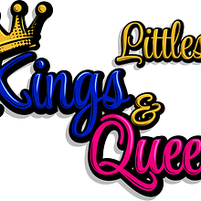 Logotipo+flyer: Littles Kings and Queens: Confecciones y venta de ropa importada para niños . Un proyecto de Diseño, Ilustración tradicional, Publicidad, Creatividad, Diseño de logotipos, Marketing, Ilustración vectorial, Ilustración digital, Concept Art, Marketing Digital e Ilustración infantil de Laura Cabello - 11.08.2021