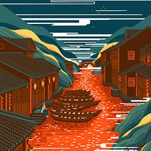  The Study of Chinese Ancient Towns. Un progetto di Illustrazione tradizionale di Yukai Du - 01.01.2020