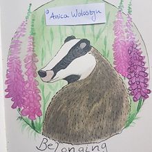 Mein Kursproject: The badger . Traditional illustration, Creativit, Drawing, Artistic Drawing, Ink Illustration, Gouache Painting, Acr, and lic Painting project by Anica W. - 08.29.2021