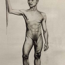 My project in Realistic Human Figure Drawing course. Un projet de Illustration traditionnelle, Beaux Arts, Esquisse , Dessin au cra, on, Dessin, Dessin réaliste , et Dessin anatomique de Anugrah Mishra - 29.08.2021