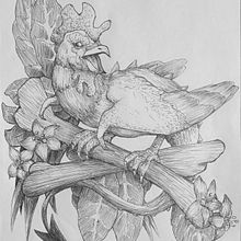 Basilisco. Traditional illustration, Drawing, Realistic Drawing, and Naturalistic Illustration project by Augusto Isaias Lopez Mercado - 08.29.2021