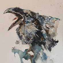 Rawen . Lukisan Cat Air proyek oleh René Blom - 07.29.2021