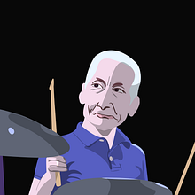 Charlie Watts. Traditional illustration project by Francisco Bonett - 08.29.2021