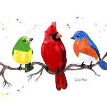 My project in Artistic Watercolor Techniques for Illustrating Birds course. Watercolor Painting, Traditional illustration, Realistic Drawing, and Naturalistic Illustration project by Marianne Larson - 08.26.2021