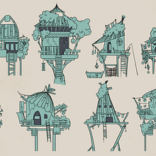 Fôn's adventure. Traditional illustration, Design, and Game Design project by Linda Khamphoukeo - 08.30.2021
