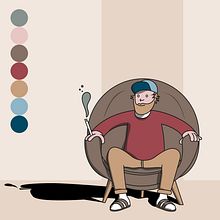 TShirt#2 a.k.a Me. Traditional illustration, Vector Illustration, Drawing, Digital Illustration, Artistic Drawing, Instagram, Sketchbook, and Character Design project by Federico Tomasoni - 08.30.2021