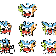 Emotes, stickers character . Projekt z dziedziny Trad, c, jna ilustracja i Projektowanie postaci użytkownika josue emanuel - 28.08.2021