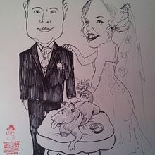 CARICATURAS DE BODAS. Un proyecto de Ilustración tradicional y Dibujo de LUISA VILLALBA - 31.08.2021