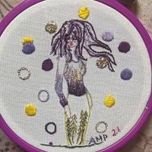 My project in Painting with Thread: Textile Illustration Techniques course Ein Projekt aus dem Bereich Traditionelle Illustration und Stickerei von Ana M Pena - 31.08.2021