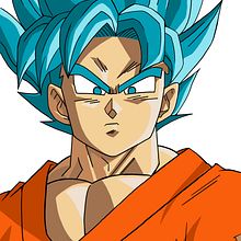 Goku Blue. Traditional illustration project by Francisco Javier García Rivero - 09.01.2021