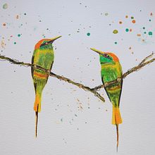 My project in Artistic Watercolor Techniques for Illustrating Birds course. Un progetto di Illustrazione tradizionale, Pittura ad acquerello, Disegno realistico e Illustrazione naturalistica di Denise DESENEPART - 01.09.2021