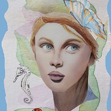 Mi Proyecto del curso: Retrato ilustrado en acuarela. Un progetto di Illustrazione tradizionale, Belle arti, Pittura, Disegno, Pittura ad acquerello, Disegno di ritratti e Disegno artistico di Anita Pérez - 01.09.2021