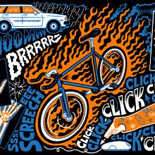Peligro Press - Megarides Zine. Traditional illustration, Lettering, T, pograph, Drawing, Vector Illustration, Digital Illustration, Graphic Design, and Art Direction project by Justin Poulter - 01.19.2021