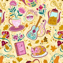 Amor por los Patterns 🧡  Ein Projekt aus dem Bereich Traditionelle Illustration, Design und Musterdesign von Car Pintos - 01.09.2021
