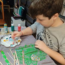 Puntillismo acrílica en piedras. Painting project by ÁNGELES GINÉS - 09.01.2021