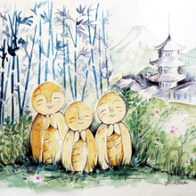 Il mio progetto del corso: Illustrazione ad acquerello di influenza giapponese. Un proyecto de Ilustración tradicional, Dibujo y Pintura a la acuarela de Arianna Romano - 01.09.2021