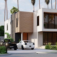 Dovi Residence. Un progetto di Architettura, Design, 3D, Animazione, Consulenza creativa, Gestione progetti di design, Architettura d'interni, Interior design, Paesaggismo, Animazione 3D e Modellazione 3D di Efemena Egube - 02.09.2021